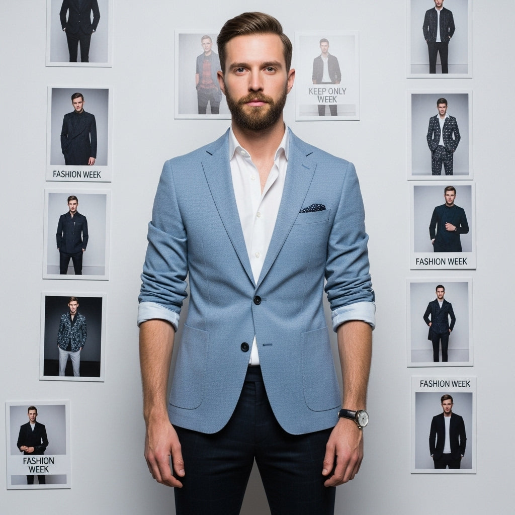 Smart Casual Suit Slim SkyBlue