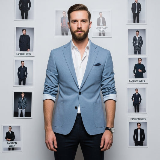 Smart Casual Suit Slim SkyBlue